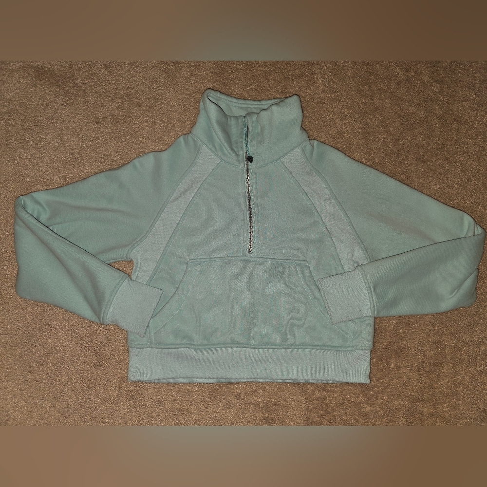 Lululemon Scuba Oversized Funnel Neck Sweatshirt- Mint, Size S/M